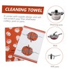 BIUDECO 2Pcs Autumn Pumpkin Kitchen Towels Absorbent Multi Function Washcloths