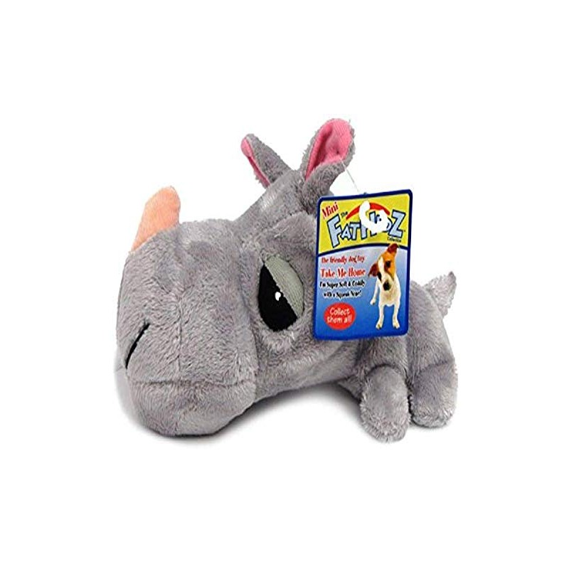 Mini FatHedz Plush Mini Rhino Dog Toy