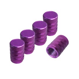 Ziciner 5 PCS Car Tire Valve Stem Caps, Aluminum Tire Air Cap Set, Dust Proof & Corrosion Resistant Stem Covers, Universal for Cars, SUVs, Bikes Bicycles, Trucks, Motorcycles (Purple)