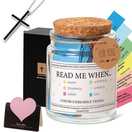 Bible Verse Jar,Christian Gifts For Women,Bible Jar,Bible Verses in a Jar,Bible Accessories Women,Prayer Jar,Religious Gifts For Women,Valentine's Day Gift,Easter Gifts,Prayer HopeJar,Christmas Gift