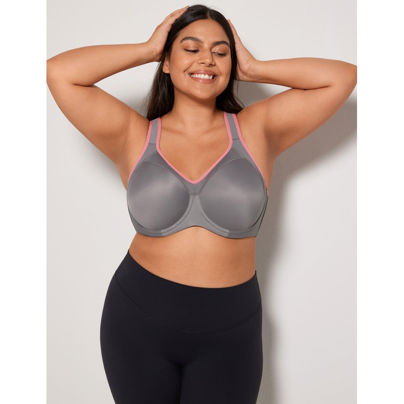 SYROKAN Women's Full Support High Impact Racerback Lightly Lined Underwire