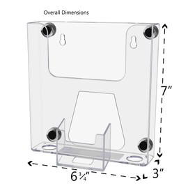 Marketing Holders Brochure Holder Cubicle Display 6.5"W Value Pack of 6 Bifold Booklet Metal Locker Mount with 4 Magnets and Attached Vertical Business Card Pocket Literature Printed Material
