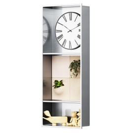 Greenspring 30" X 12" Stainless Steel Shower Niche Insert Tile Ready, Niche for Shower Wall, 3-Tier Recessed Shelf No Tile Needed for Bathroom Storage, Brushed Nickel