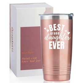 Onebttl Granddaughter Gifts Tumbler, Grandkids Tumbler 20oz Coffee Cup with Lid, Gifts for Granddaughter for Birthday & Christmas - Best Granddaughter Ever