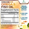 Omega 3 Fish Oil Capsules 3x Strength 2400mg EPA &