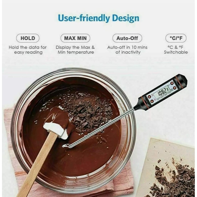 U-Cook Cooking Thermometer, Kitchen Cooking, Digital Multi-Functional Thermometer with Instant