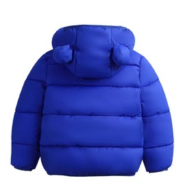 ARTMINE Abrigos de invierno con capucha para bebés y niñas, 12 m a 5 años, 1# Azul real, 18-24 Meses