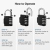 Puroma Combination Lock 4 Pack 4 Digit Waterproof Locker Locks