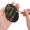 VEYLIN 30 Pieces Easter Scratch Art Egg Decorations, Easter Scratch