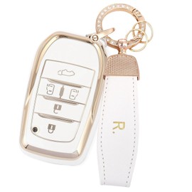 New Voxy 90 Series Key Case Compatible Toyota Noah 90 Series Smart Key NOAH VOXY Alphard Key Holder 5 Buttons (White), white 2