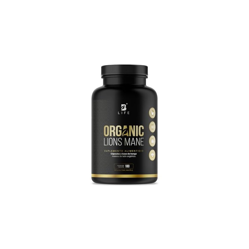 B Life Adaptógeno Hongo Melena de León 100% Orgánico 180