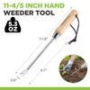 WORKPRO Dandelion Weeder Puller Tool with Wood Handle, Polished Stainless