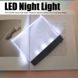 Flat Book Light for Reading in Bed at Night, Clear LED Book Page Light Bookmark Light for Reading, Acrylic Bookmark Light LED Reading Light with Brightness Adjustment, Eye Protection for Night Reading