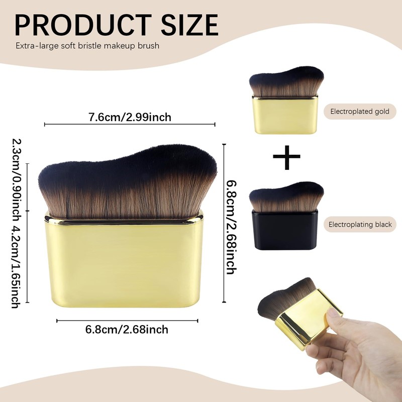 2pcs Self Tanner Brush Body Makeup Brushes Liquid Foundation for
