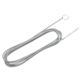 uxcell 1 Pcs AC Drain Line Cleaner Tool Brush, 118.1 Inch Long Drain Brush Flexible Feeding Tube Brush, Refrigerator Car Cleaning Brush for Straw, Hose Pipe(Stainless Steel White)