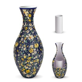 Zikey 3D Puzzle Vase Decor for Flowers 160 Piece DIY - Leakproof Premium Plastic Artistic Patterns for Real Flowers Home Office Gift for Housewarming