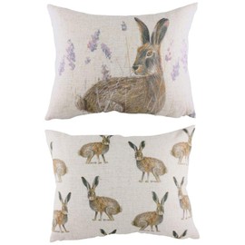 Evans Lichfield Standing Hare Cushion, Natural, Size 17"X13"