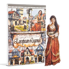 Snycler European Narrative Theme Sticker Scrapbooking Supplies for Junk Journal, 20 Sheets PET Stickers - Vintage Journaling Stickers, Ephemera Sticker Book Pre Cut, Junk Journal Supplies, Planner