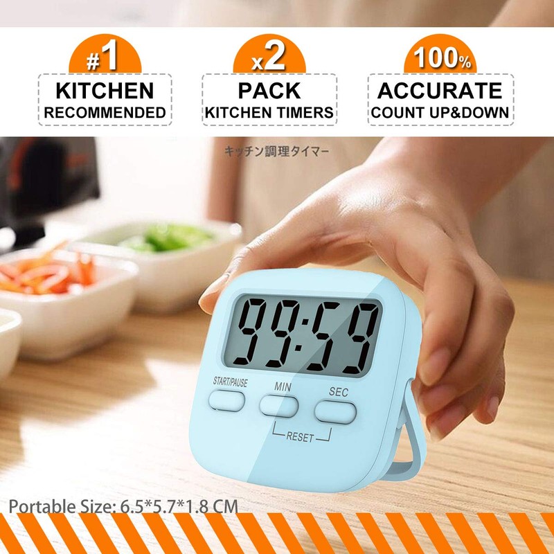 Kitchen Timer, 2 Pack Digital Kitchen Timers [ 2020 Version