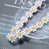 Cybche White Lace Collar Necklace Daisy Flower Collar Chain Daisy