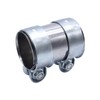 TAKPART Exhaust Clamp Pipe Connector Double Clamp Exhaust Pipe Clamp