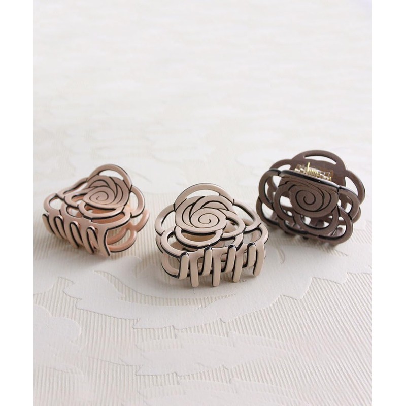 VINGTAINE Rose Hair Claw Openwork Pattern Simple Office Hair Clip