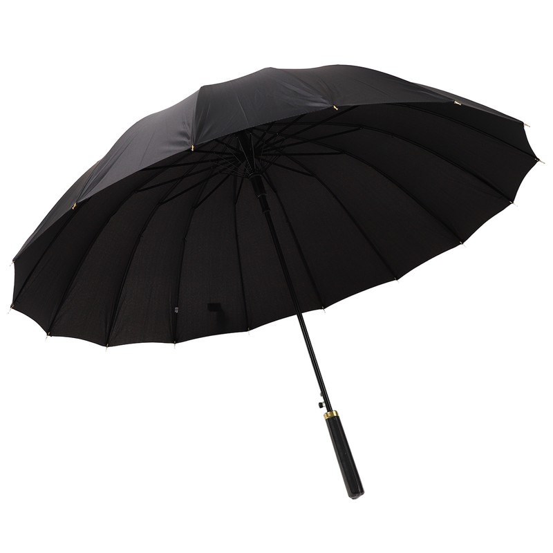 Large Umbrella Automatic Open 16 Ribs Waterproof with Cover Long