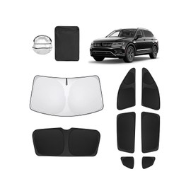SHINELINERS 8pcs Car Window Shades for Volkswagen VW Tiguan 2018-2023 Accessories,Windshield Sun Shade Side Rear Full Sunshade,Sun Visor UV Blocking, Privacy and Blackout for Camping Outdoor