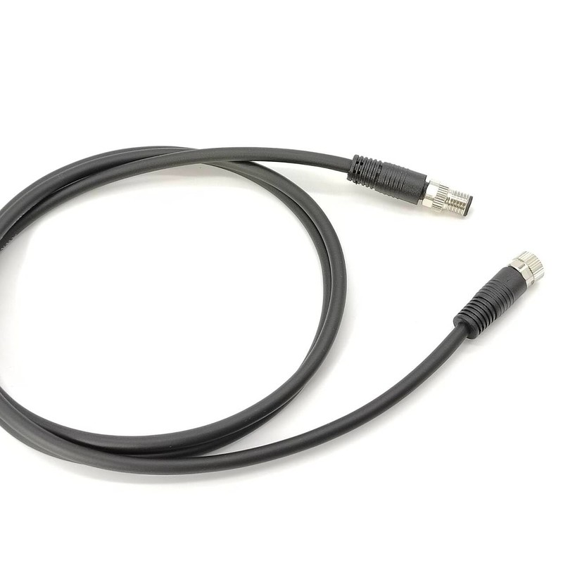 M8 4 Pin Serial Cable Connector Female to Male Plug
