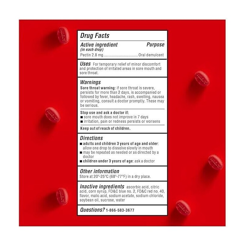 Ludens Throat Drops, Wild Cherry, 90 Drops 90 Count (Pack