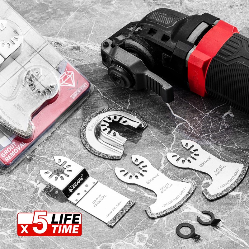 EZARC Diamond Oscillating Tool Blade Set, Multi Tool Mortar Cutting
