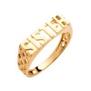 Old English Jewellers 9ct Yellow Gold on Silver SISTER Ring