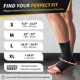 CAMBIVO Ankle Brace for Women & Men (Pair), Compression Ankle Support for Sprain & Strain, Achilles Tendonitis, Plantar Fasciitis & Recovery, Ankle Sleeve for Running, Basketball, Football(Small)