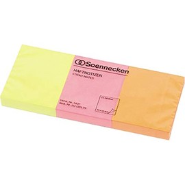 Soennecken Sticky Notes 5837 50 x 40 mm Neon Colours 3 x 100 Sheets Pack of 3