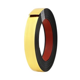 Peel and Stick Molding Trim Flexible Self Adhesive Wall Trim Mirror Like Finish Decorative Trim for Wall, Mirror, Door, Wardrobe, Gap Sealing (3/4 in X 16.4 FT, Gold)