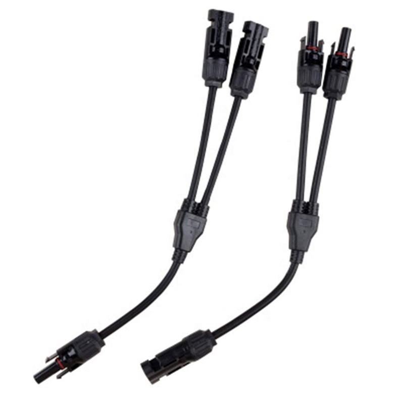 Solar connector Y branch parallel adapter Solar panel cable Photovoltaic
