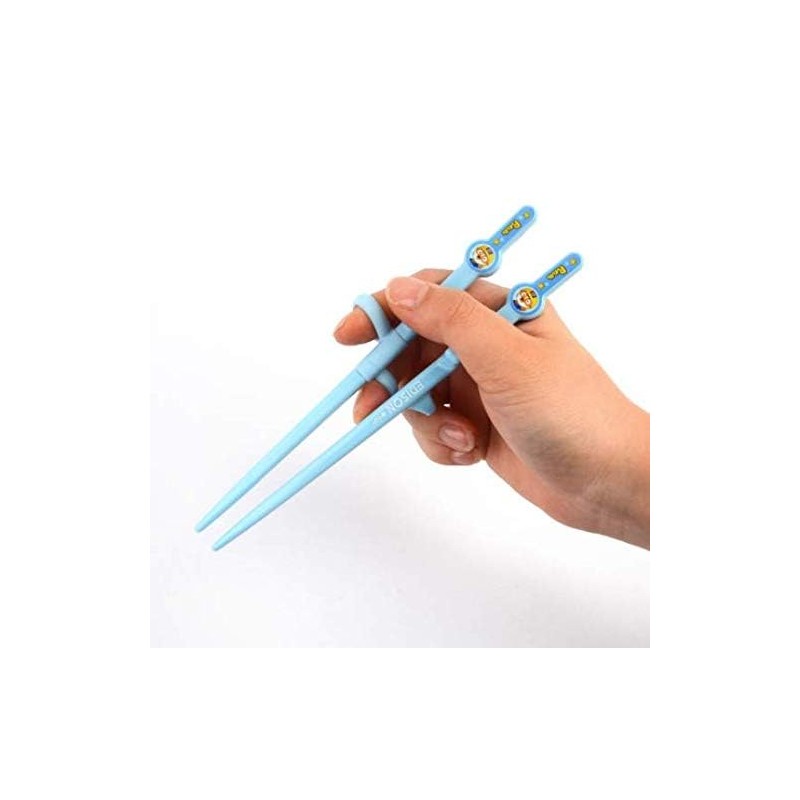 Edison Pororo Training Chopsticks for Right Handed 2 Step, Blue