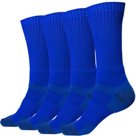 juDanzy J-Socks 2 Pack of Premium Athletic Sports Team Crew Socks for Football, Basketball and Lacrosse, Royal Blue, Large