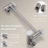 TRUSTMI Adjustable Shower Arm, 10 Inch Extension Arm with 3-Way