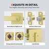 Haidms 2 Pack Gold Exterior Door Lock Set, Front Door