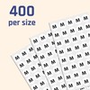 2cm Clothing Size Sticker Labels - 5 Sizes (XS, S,