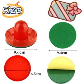 DACUAN 4 Air Hockey Pushers and 8 Pucks Air Hockey Pucks Large Size,Table Game Supplies Accessories for Adults