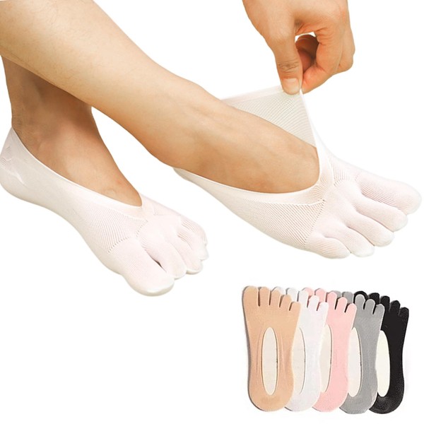 5 Pairs Five Finger Orthopedic Compression Socks, Toe Separator Socks,