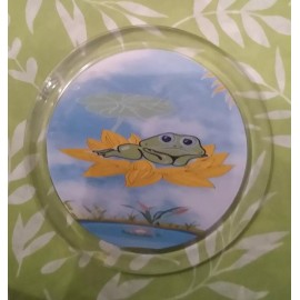 Neil The Frog Theme Laying Clear 2.75" Acrylic Magnet