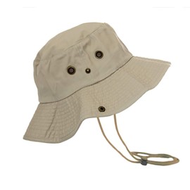 Newhattan Boonie Safari Bucket Hat Foldable Military Style Cap (Putty, S/M)