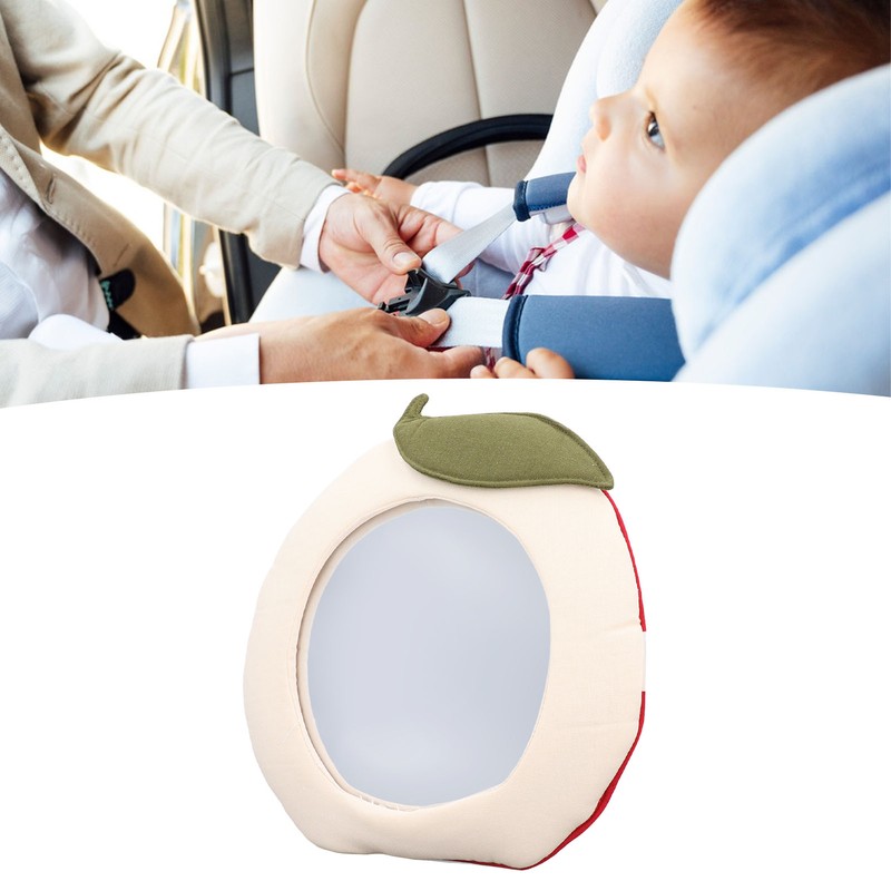 Baby Car Mirror Cute Cartoon Super Soft Fabric Acrylic Car