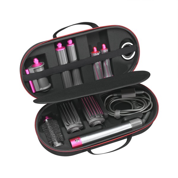 RLSOCO Case for Dyson Airwrap Complete/Complete Long Styler HS05 HS01-Passt for 4pcs Lang Oder Kurz Hair Curlers – Black (Case Only, Hair Styler is Not Included)
