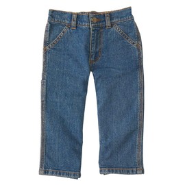 Carhartt Baby Boys' & Toddler Washed Dungaree Pants, Denim Medium Wash, 12 Months