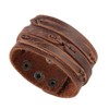 GelConnie Brown Leather Cuff Bracelet Punk Belt Braided Wrap Bracelet