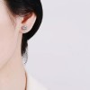 Jextech Aretes De Moissanita .3 Ct 4mm Plata Ley 925